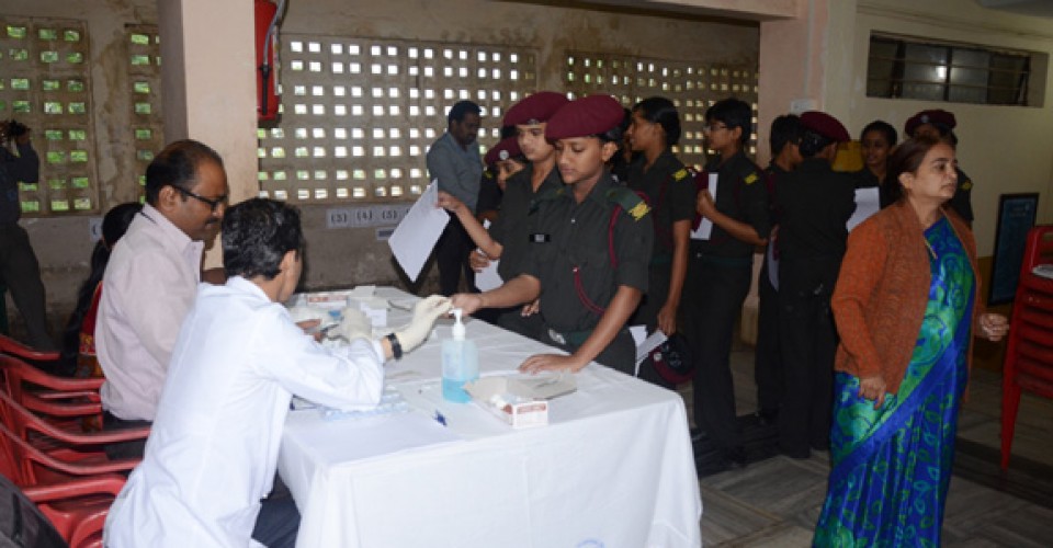 KLE Centenary Free Health Check up Camp at Kittur Sainik School 02/06/16